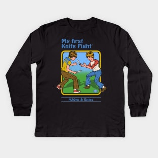 My First Knife Fight Kids Long Sleeve T-Shirt